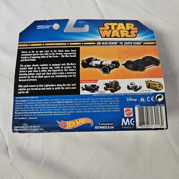 Hot Wheels Star Wars Obi-Wan Kenobi vs Darth‎ Vader Character Car (2-Pack) - Picture 3 of 4